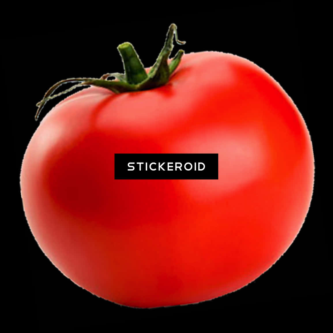 Fresh Red Tomatoon Black Background.jpg PNG image