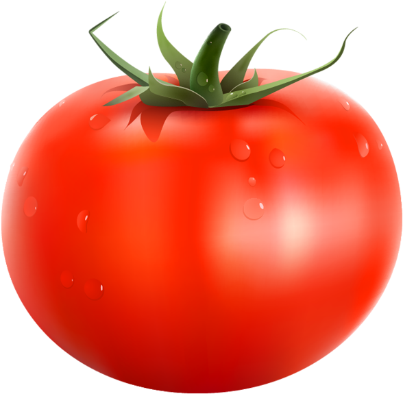 Fresh Red Tomatowith Water Droplets.png PNG image