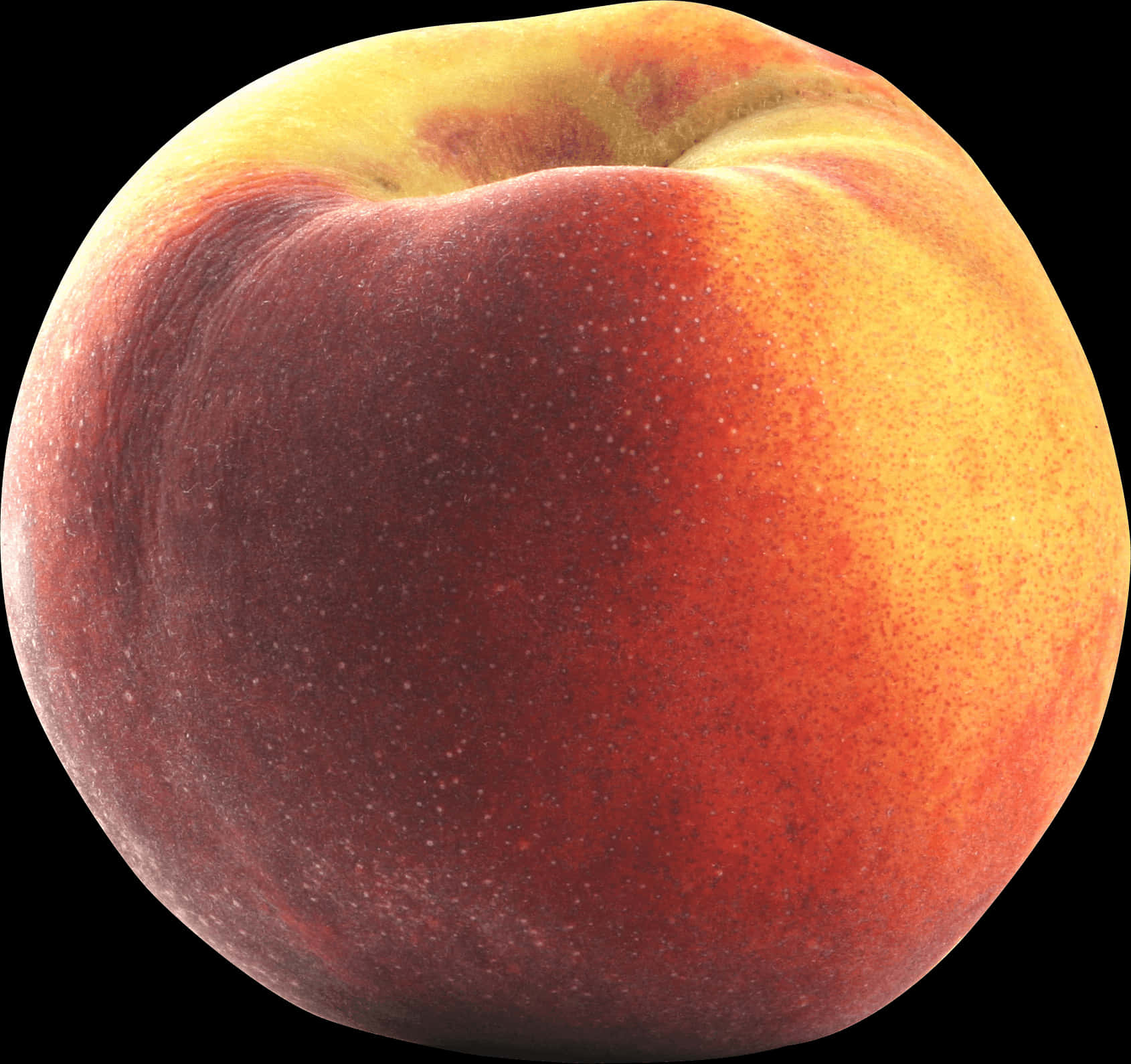 Fresh Ripe Peach Closeup PNG image