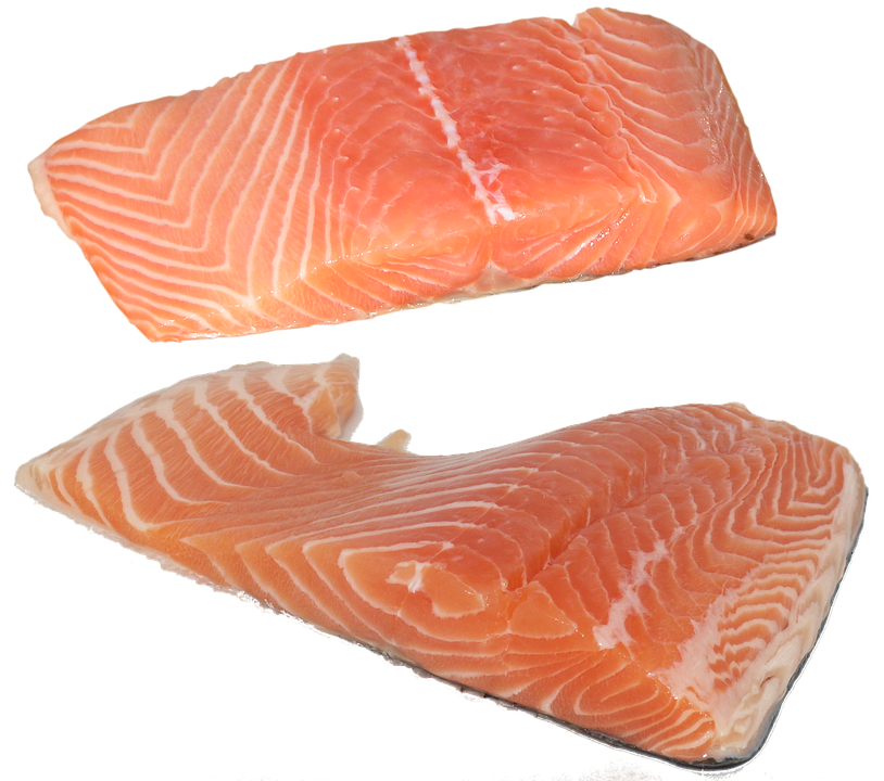 Fresh Salmon Fillets Transparent Background PNG image