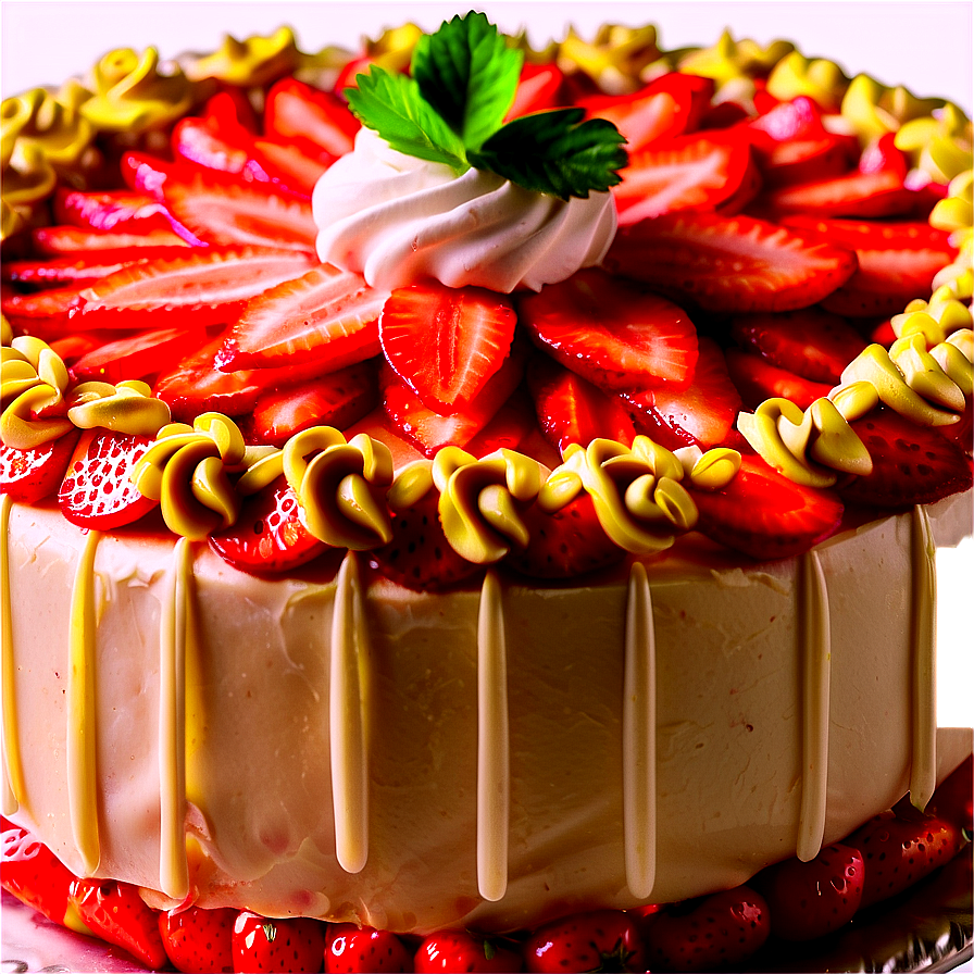 Fresh Strawberry Cake Png Saj69 PNG image