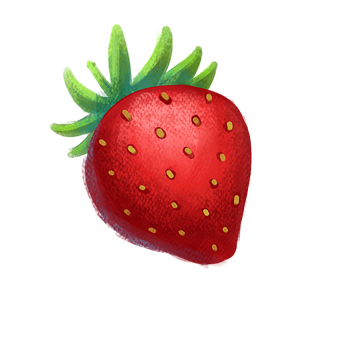Fresh Strawberry Illustration PNG image