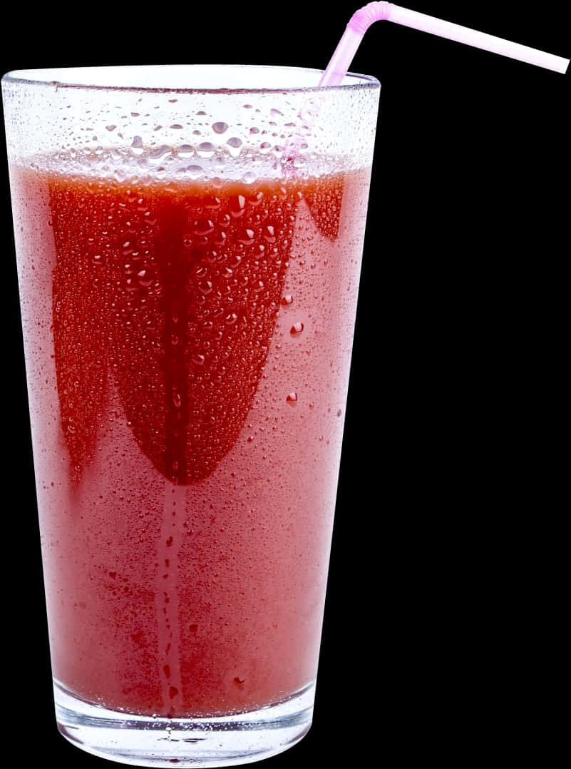 Fresh Strawberry Juice Glass PNG image