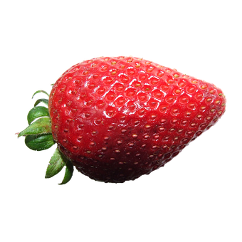 Fresh Strawberryon Black Background PNG image