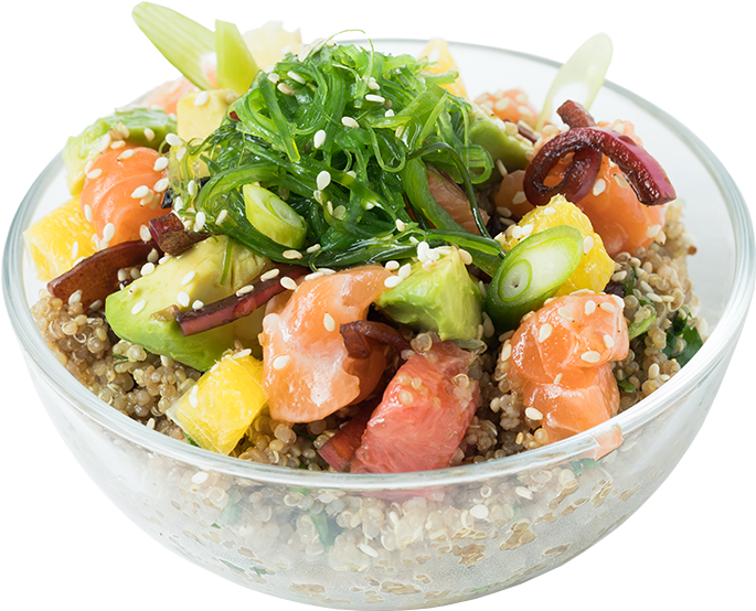 Fresh Sushi Salad Bowl PNG image