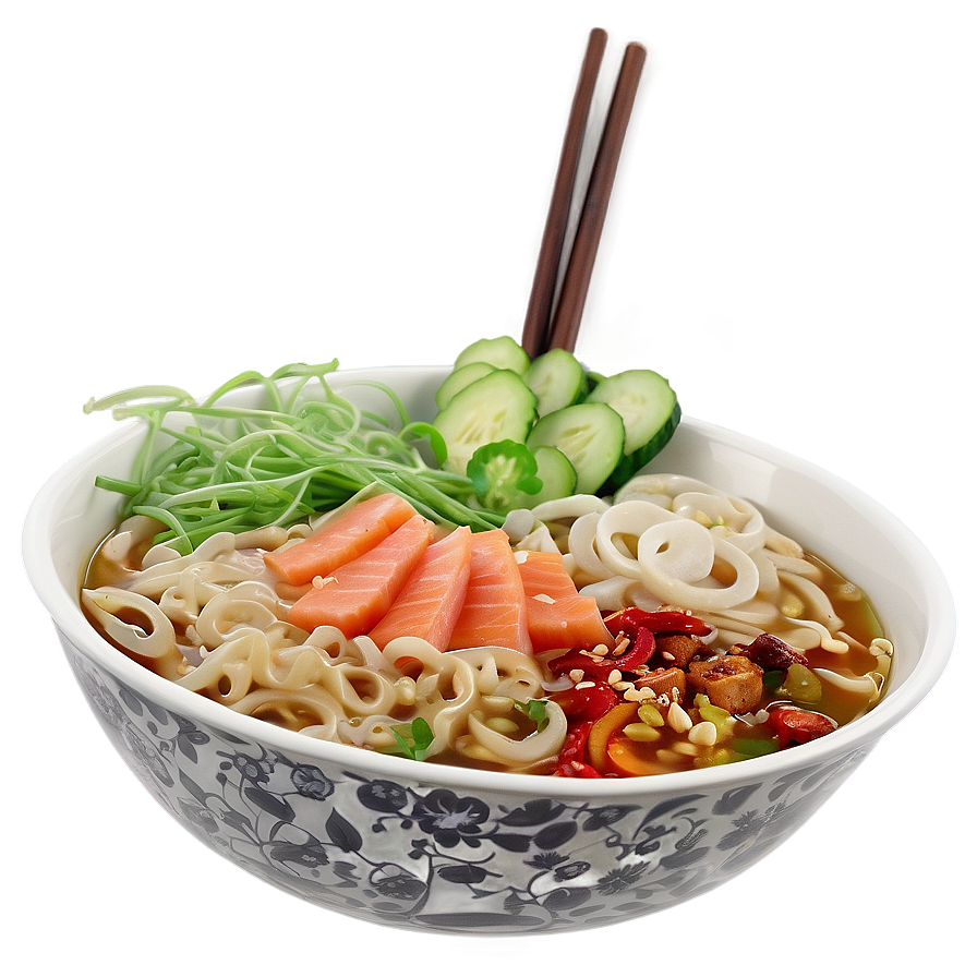 Fresh Vegetable Ramen Bowl Png 94 PNG image