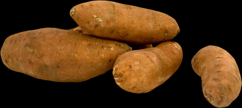 Fresh Whole Potatoes Isolated PNG image