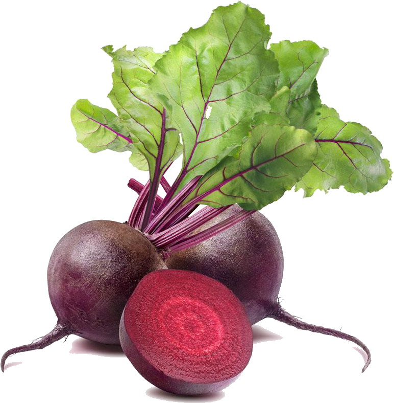 Fresh Wholeand Halved Beetroot PNG image