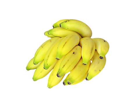 Fresh Yellow Bananas Black Background PNG image