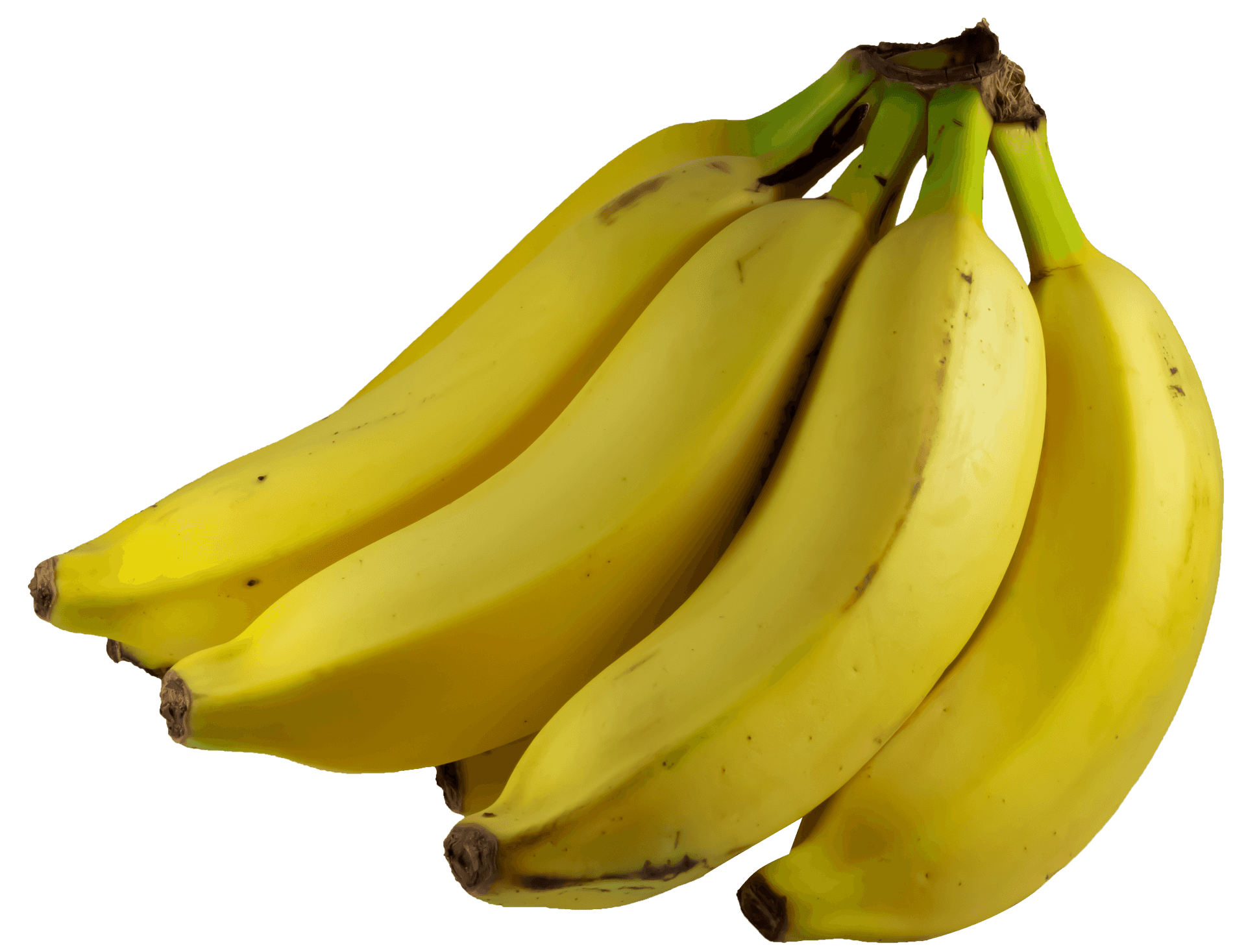 Fresh Yellow Bananas Cluster PNG image