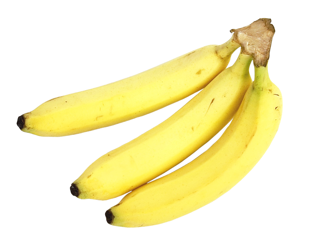 Fresh Yellow Bananas Cluster PNG image