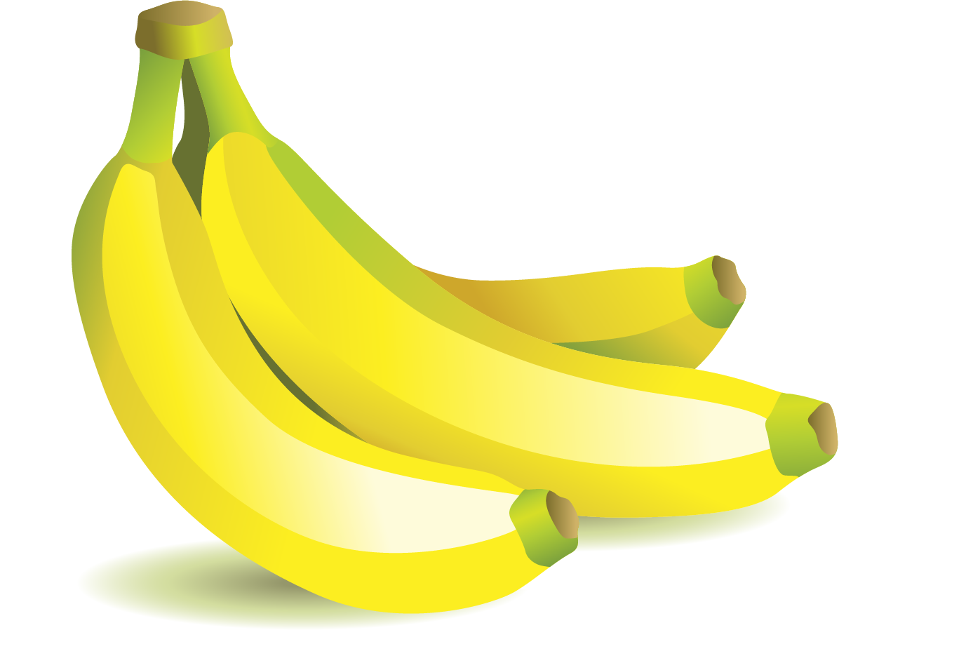 Fresh Yellow Bananas Illustration PNG image