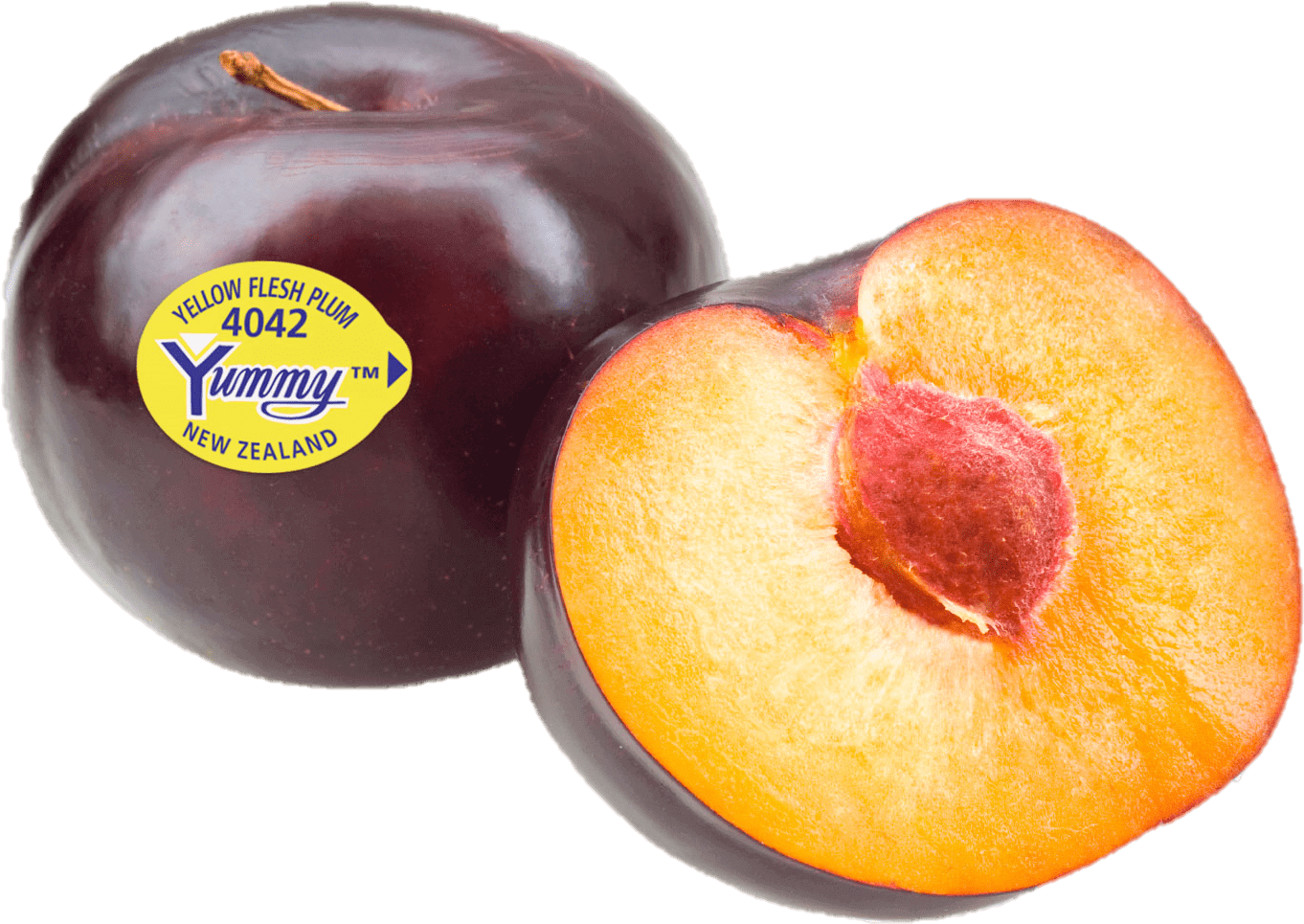 Fresh Yellow Flesh Plum New Zealand PNG image