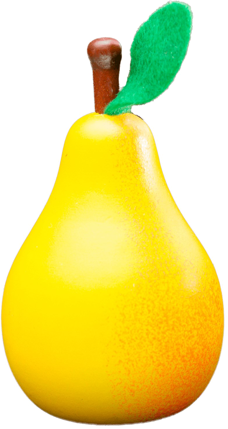 Fresh Yellow Pearwith Leaf.png PNG image