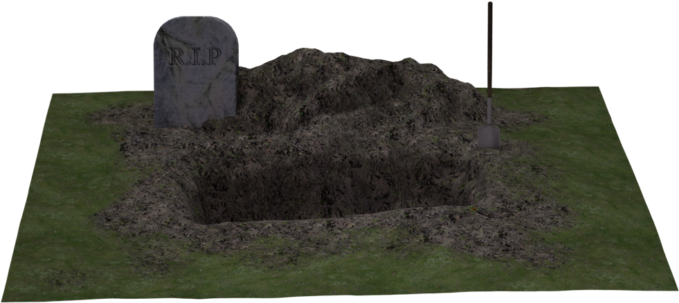 Freshly Dug Gravewith Tombstone PNG image