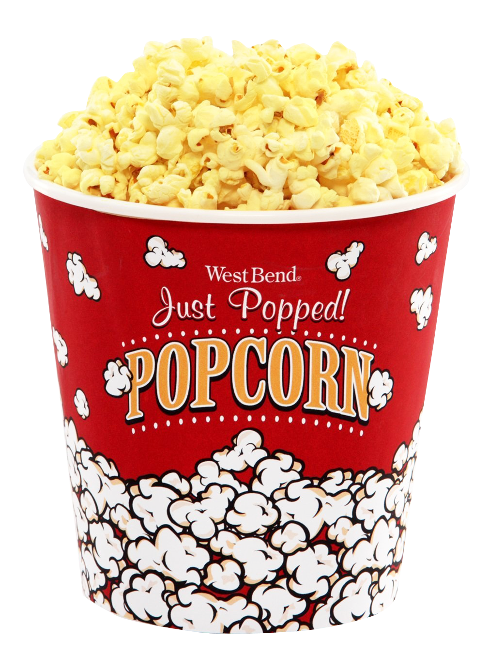 Freshly Popped Popcorn Bucket PNG image