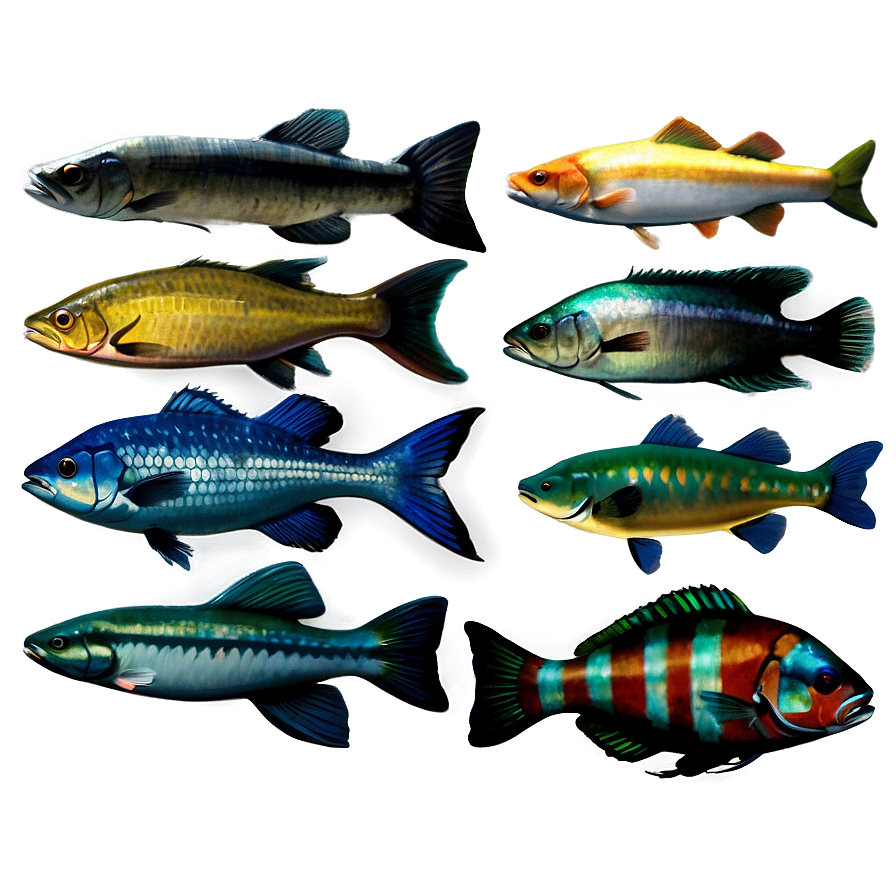 Freshwater Fish Set Png 27 PNG image