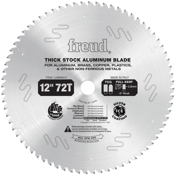 Freud Thick Stock Aluminum Circular Saw Blade PNG image