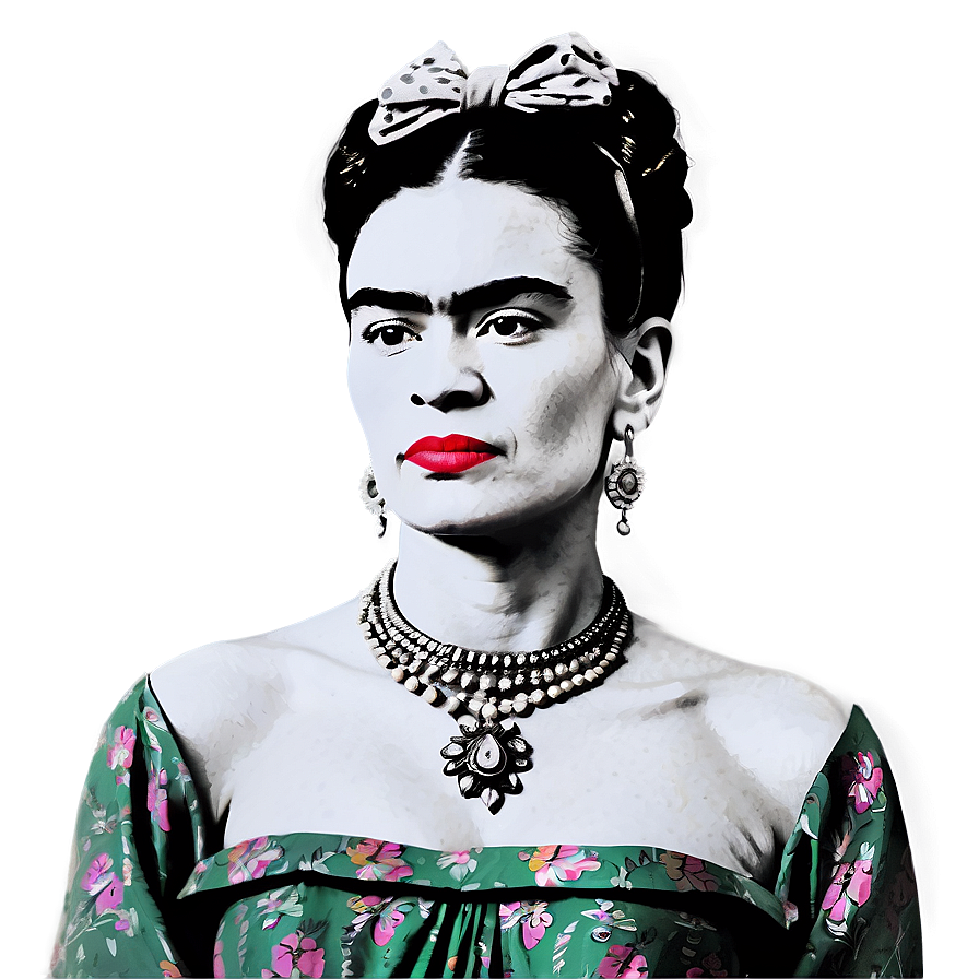 Frida Kahlo Portrait Mexico Png Yjo65 PNG image
