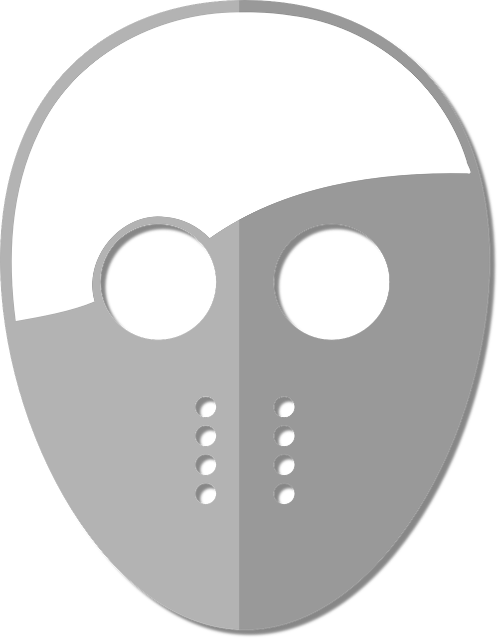 Friday Hockey Goalie Mask Vector PNG image