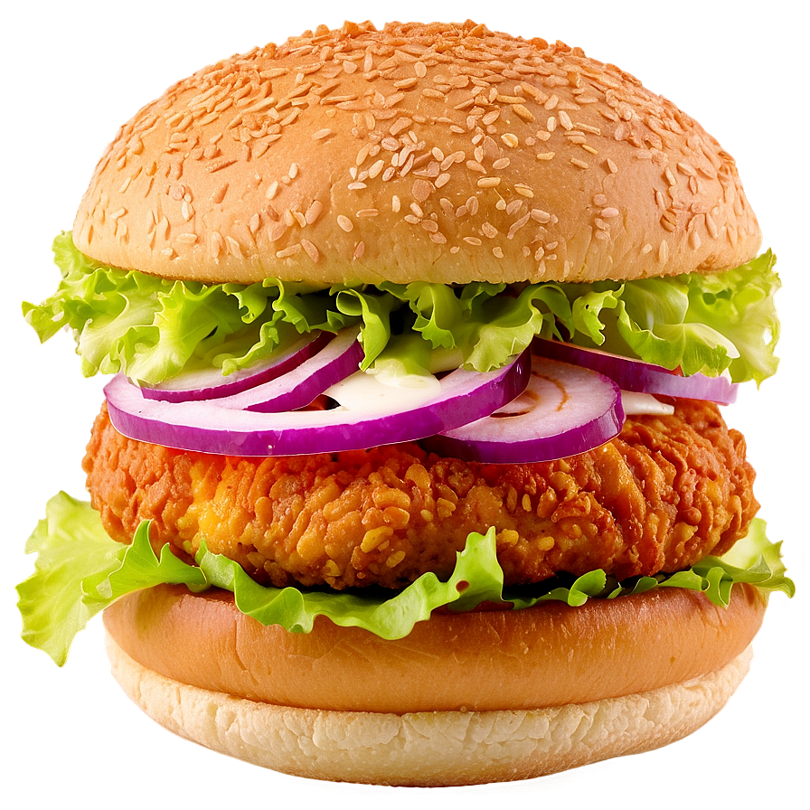 Fried Chicken Burger Png 05242024 PNG image