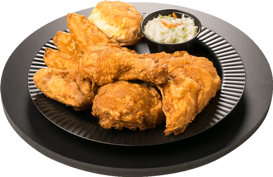 Fried Chicken Dinner Plate PNG image