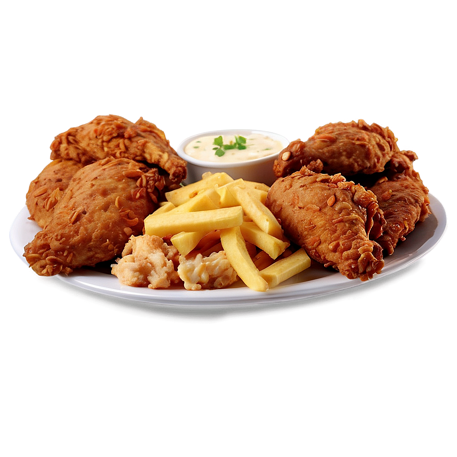 Fried Chicken Platter Png Dhx PNG image