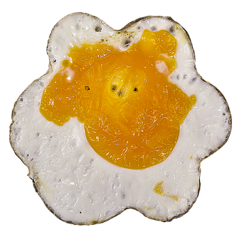 Fried Egg Black Background PNG image