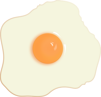 Fried Egg Isolatedon Black Background PNG image