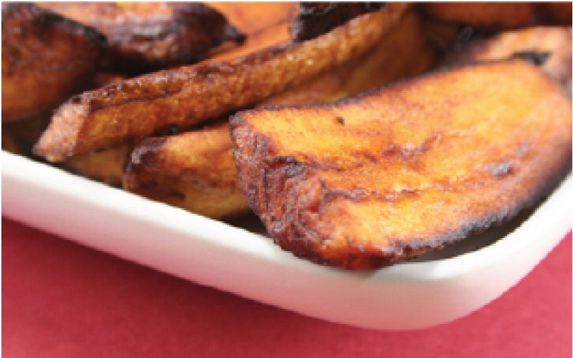 Fried Plantain Dish Closeup PNG image