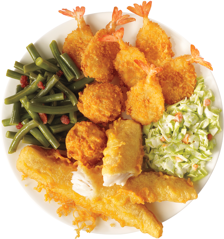 Fried Shrimp Platter Dinner PNG image