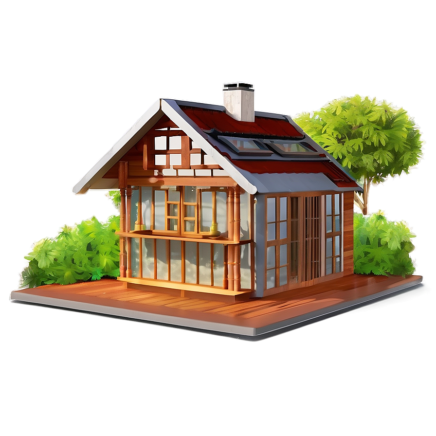 Friendly Bear House Design Png 06272024 PNG image