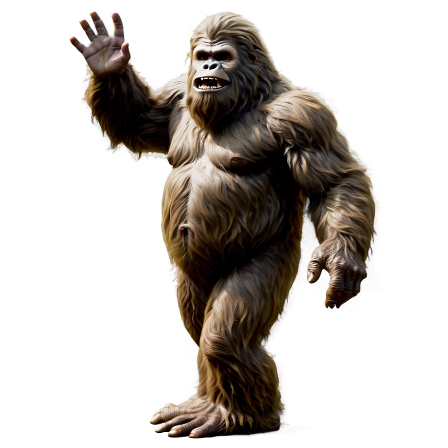 Friendly Bigfoot Waving Png Syi32 PNG image