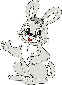 Friendly Cartoon Bunny PNG image