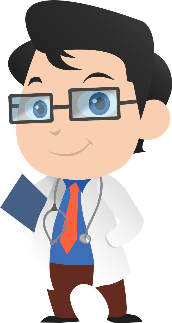 Friendly Cartoon Doctor Clipart PNG image