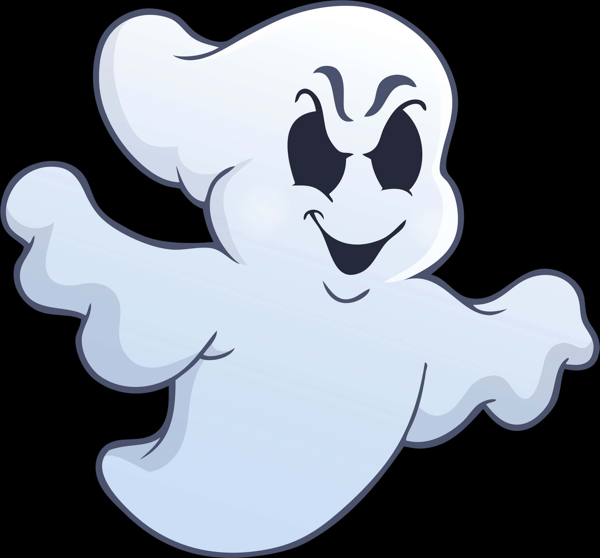 Friendly Cartoon Ghost PNG image