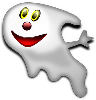 Friendly Cartoon Ghost PNG image