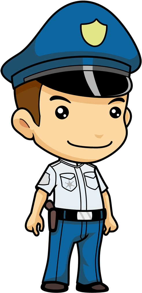 Friendly Cartoon Policeman PNG image