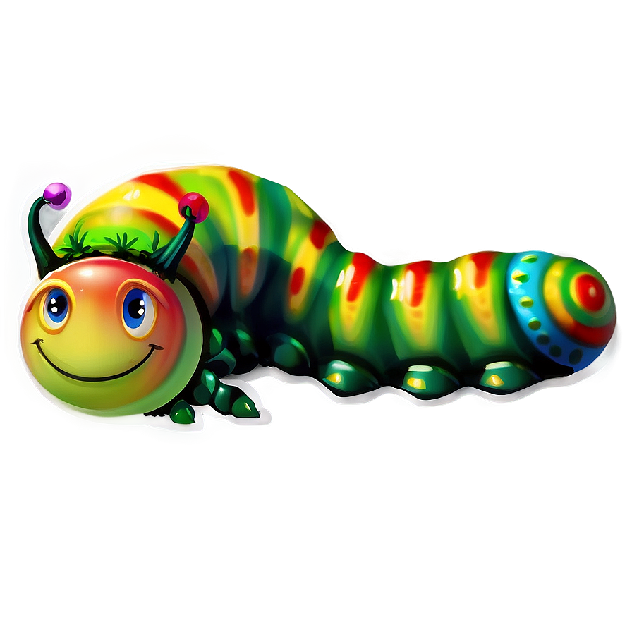 Friendly Caterpillar Character Png Jva27 PNG image