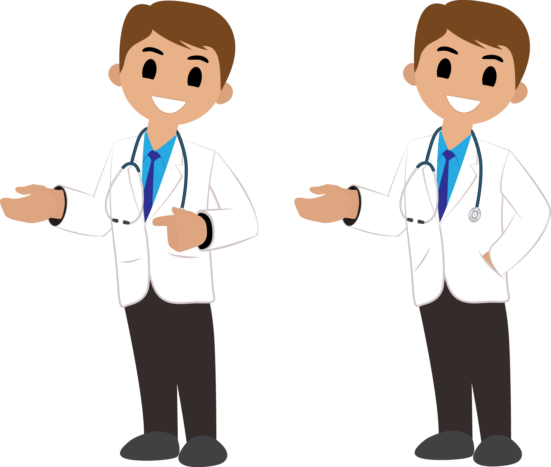 Friendly Doctor Cartoon Clipart PNG image