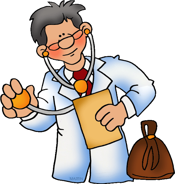 Friendly Doctor Cartoon Clipart PNG image