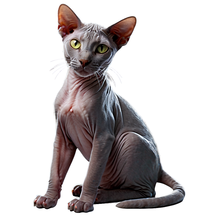 Friendly Hairless Cat Png 06252024 PNG image