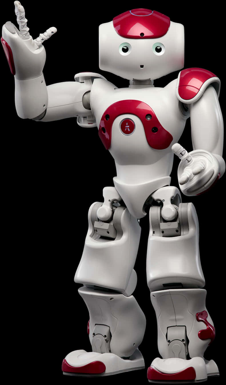 Friendly Humanoid Robot Gesture PNG image