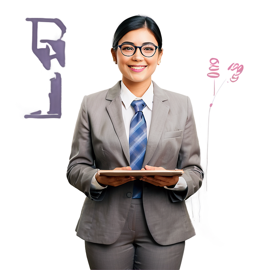 Friendly Receptionist Cartoon Png 06272024 PNG image