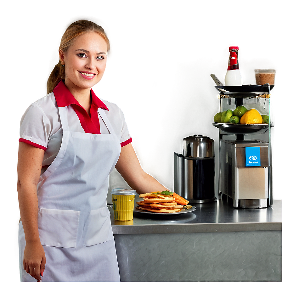 Friendly Waitress Service Png 06272024 PNG image