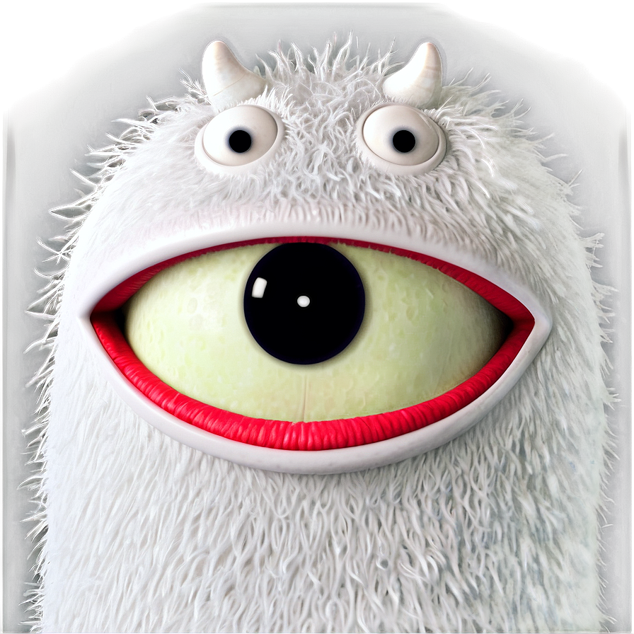 Friendly White Monster Character Png 06212024 PNG image