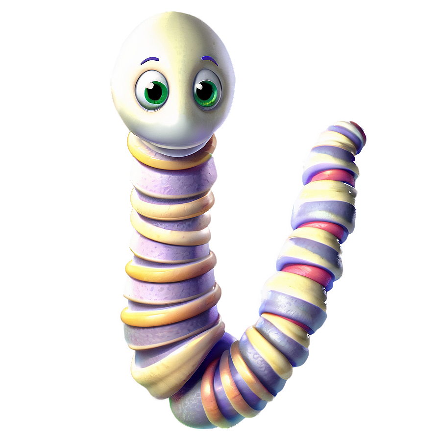 Friendly Worm Character Png 3 PNG image