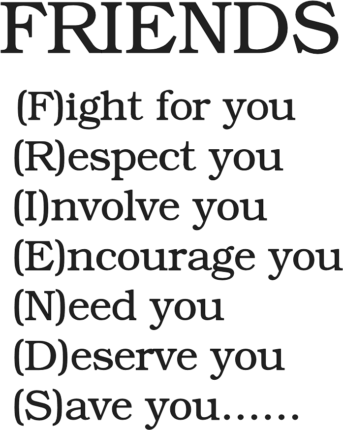 Friends Acronym Meaning PNG image