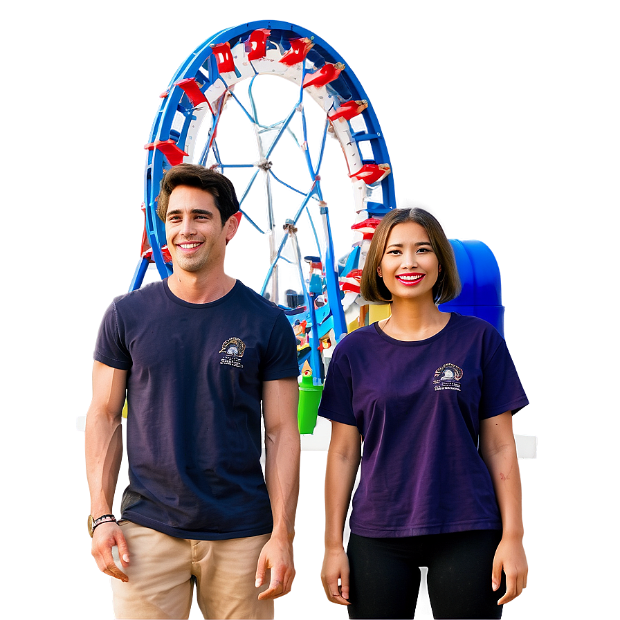 Friends At Theme Park Png Fje45 PNG image
