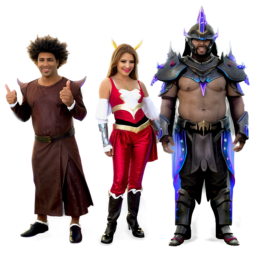 Friends In Fantasy Costumes Png 78 PNG image